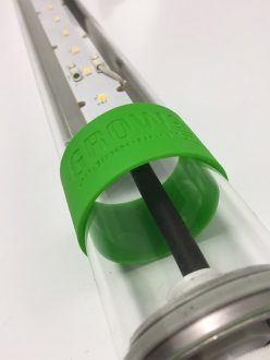 Large close-up on a 43W free lying LED fluorescent lamp