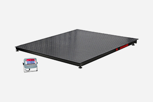 OHAUS floor scale platform VE series on a grey background